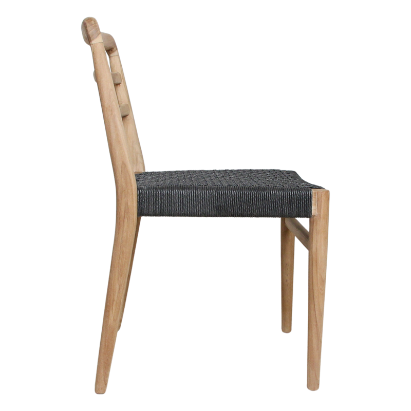 Raw Materials-collectie Verano teakhouten tuinstoel - Zwart (set of 2)