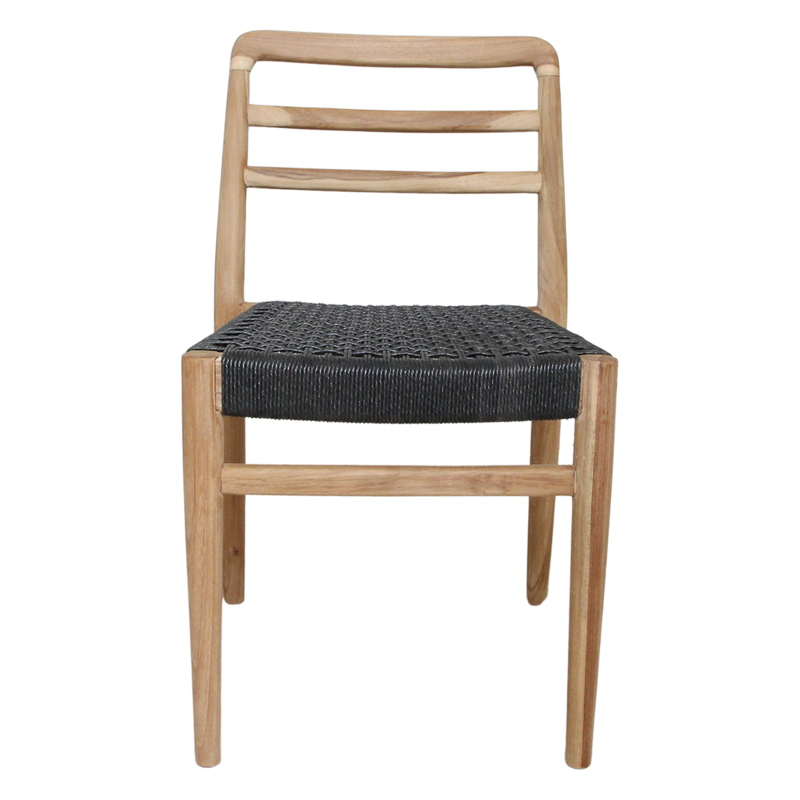 Raw Materials-collectie Verano teakhouten tuinstoel - Zwart (set of 2)