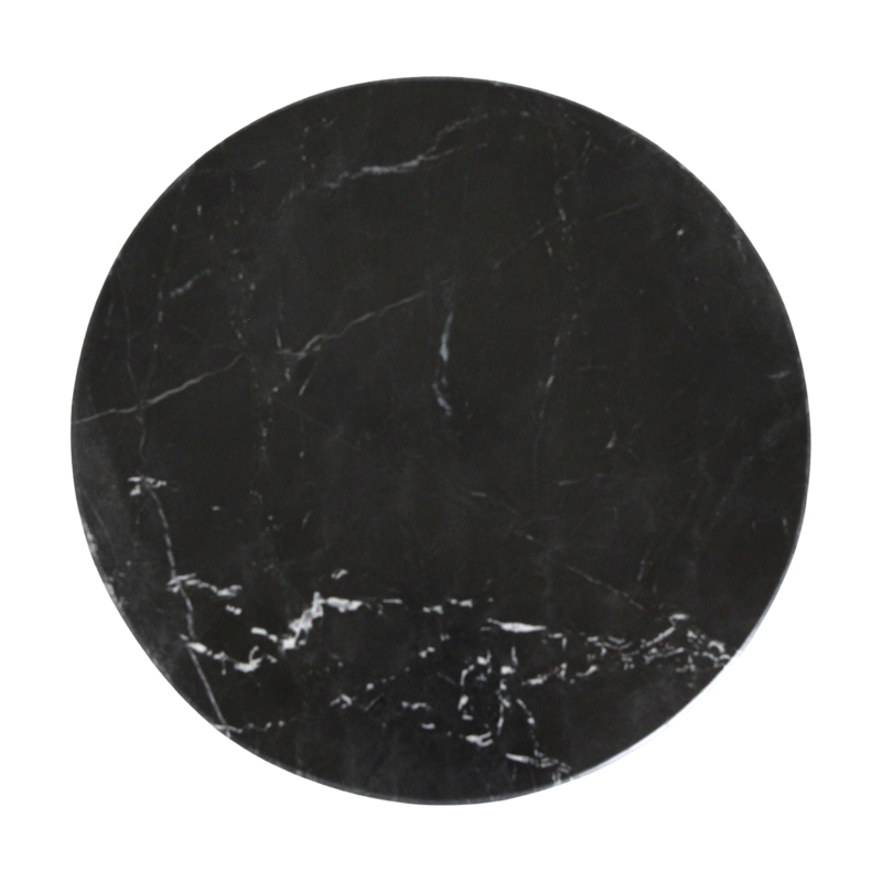 Raw Materials-collectie Lampung marmeren bijzettafel -zwart