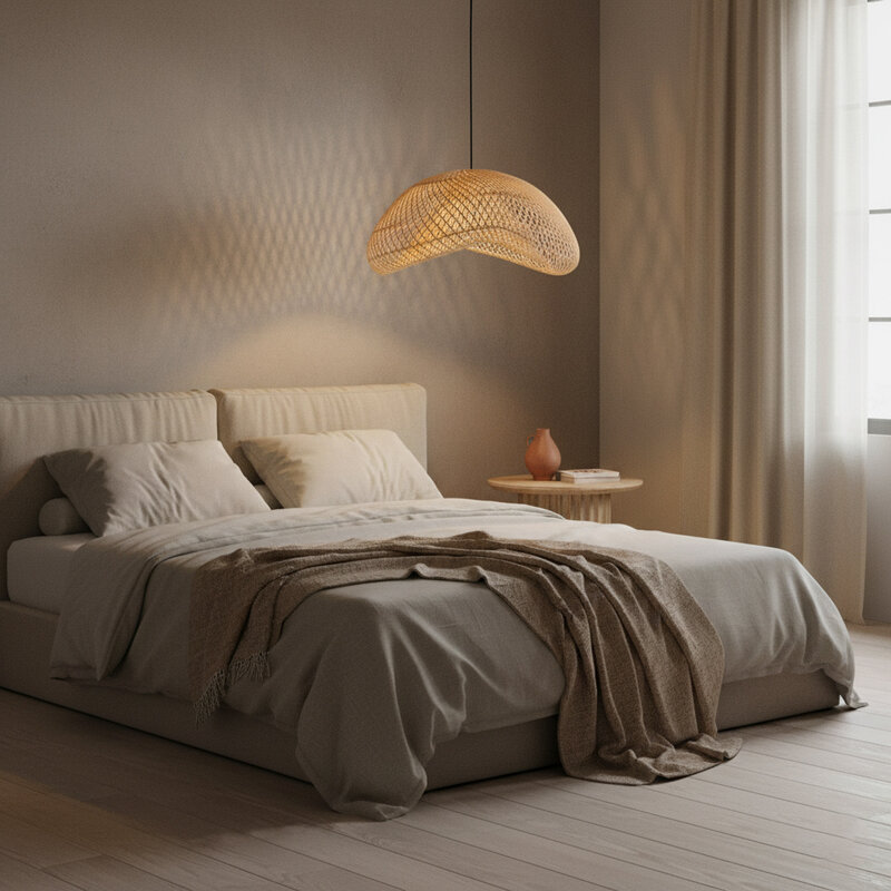 Raw Materials-collectie Maze rotan hanglamp organic L -Ø 57x31 cm