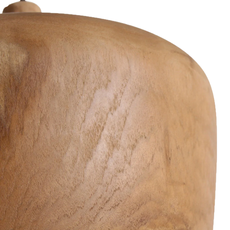 Raw Materials-collectie Sirocco teakhouten hanglamp Dome - Ø 30x20 cm