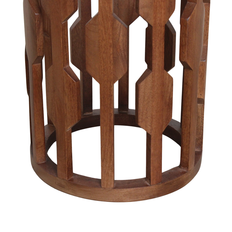 Raw Materials-collectie Lampung marmeren bijzettafel -zwart