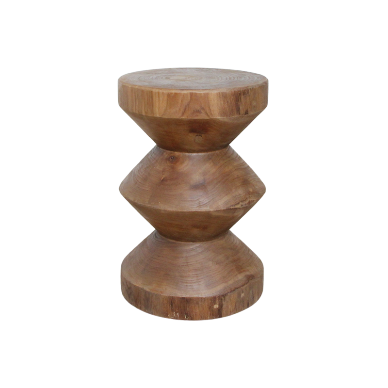 Raw Materials-collectie Forma teakhouten bijzettafel Rizo naturel