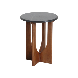 Raw Materials Brunei marmeren bijzettafel - zwart