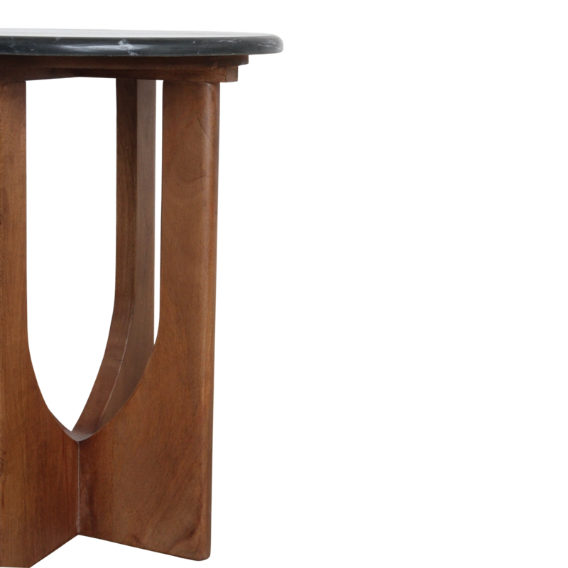 Raw Materials-collectie Brunei marmeren bijzettafel - zwart