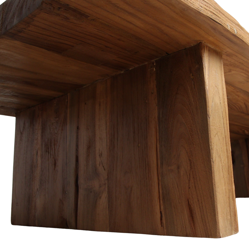 Raw Materials-collectie Teakhouten salontafel - FSC-gerecycled - 140x60x30 cm