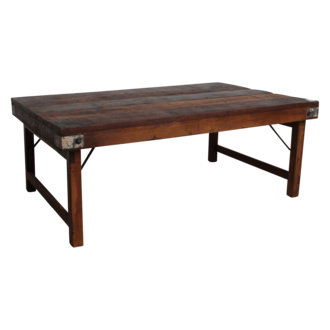 Raw Materials Bruine inklapbare salontafel - 120x75x45 cm