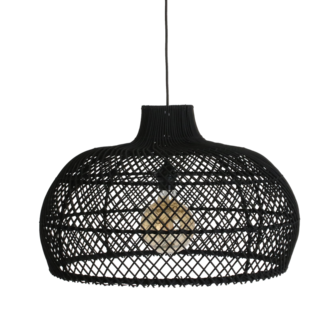 Raw Materials Maze rotan hanglamp zwart - Ø 57x36 cm