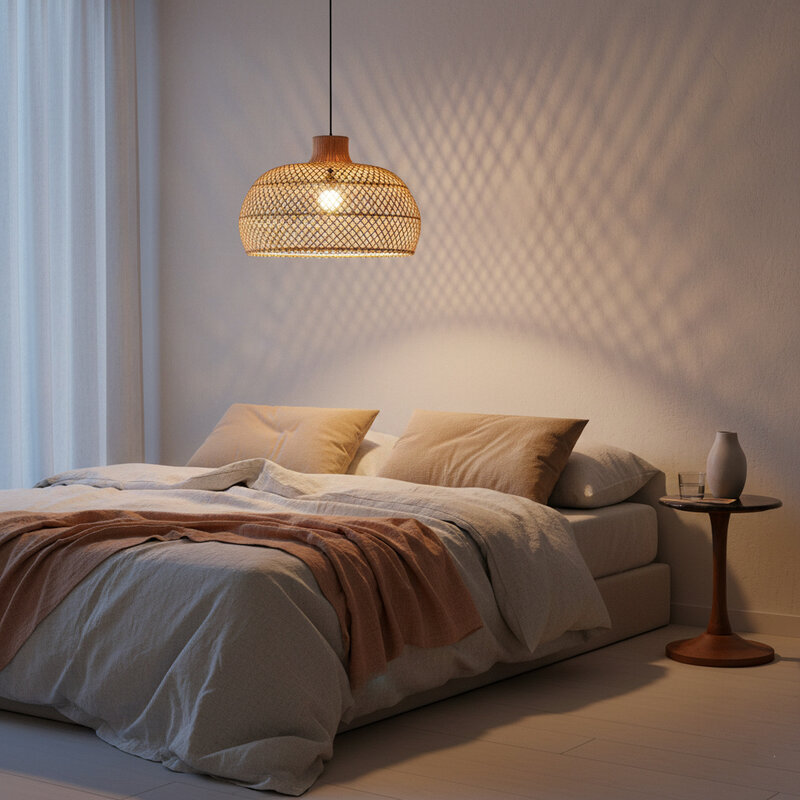 Raw Materials-collectie Maze rotan hanglamp naturel -Ø 57x36 cm