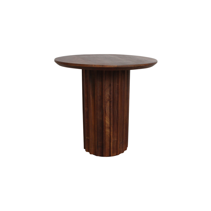 Raw Materials-collectie Bullnose bijzettafel reversed bruin Ø 50 cm