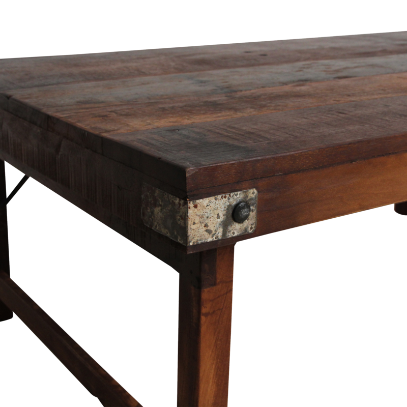 Raw Materials-collectie Bruine inklapbare salontafel - 120x75x45 cm