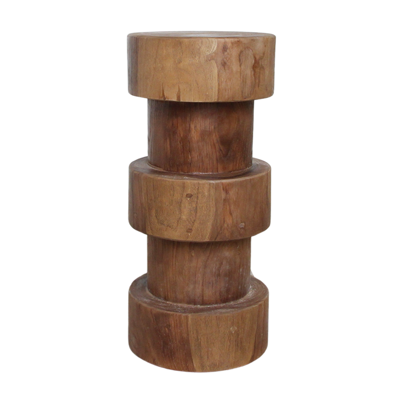 Raw Materials-collectie Forma teakhouten barkruk Totoma naturel