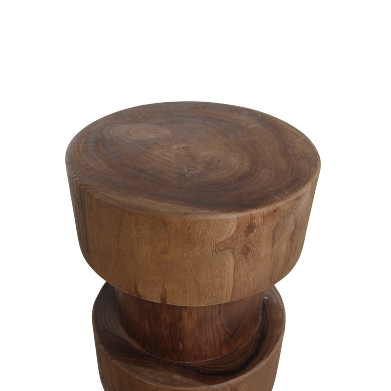 Raw Materials-collectie Forma teakhouten barkruk Totoma naturel