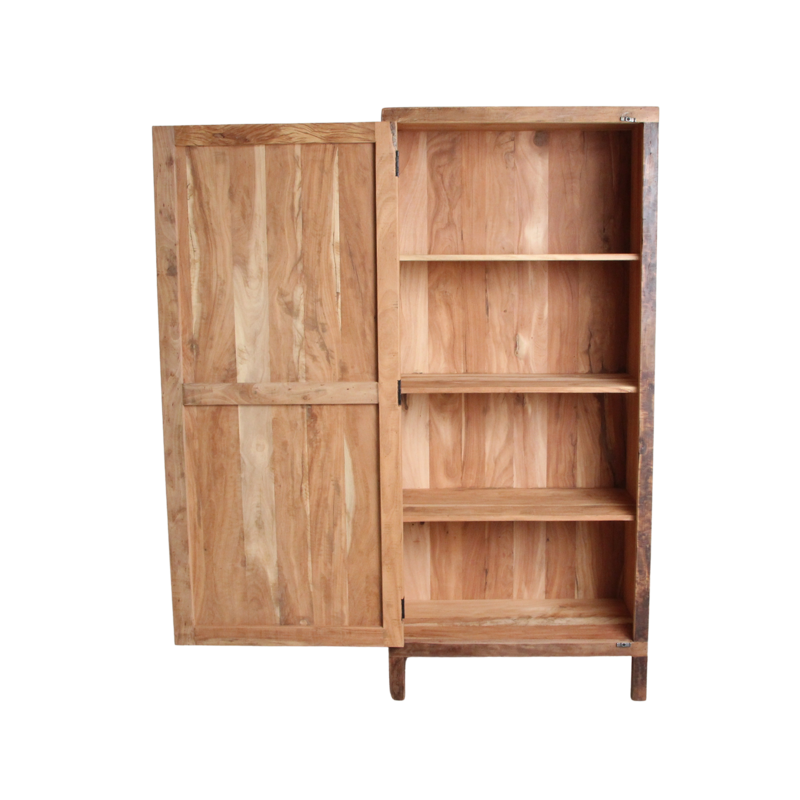 Raw Materials-collectie Farmwood 1-deurs kast - FSC-gerecycled hout - 80x40x180 cm