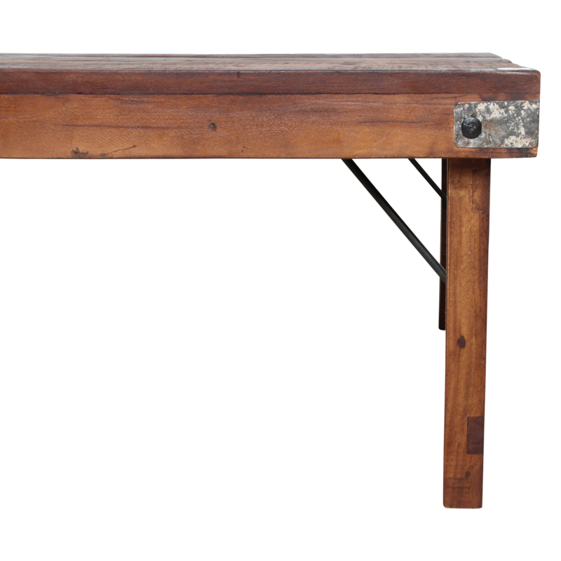 Raw Materials-collectie Bruine inklapbare salontafel - 120x75x45 cm