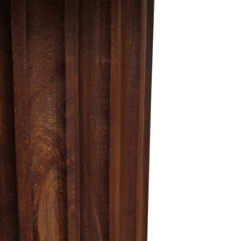 Raw Materials-collectie Bullnose bijzettafel reversed bruin Ø 50 cm