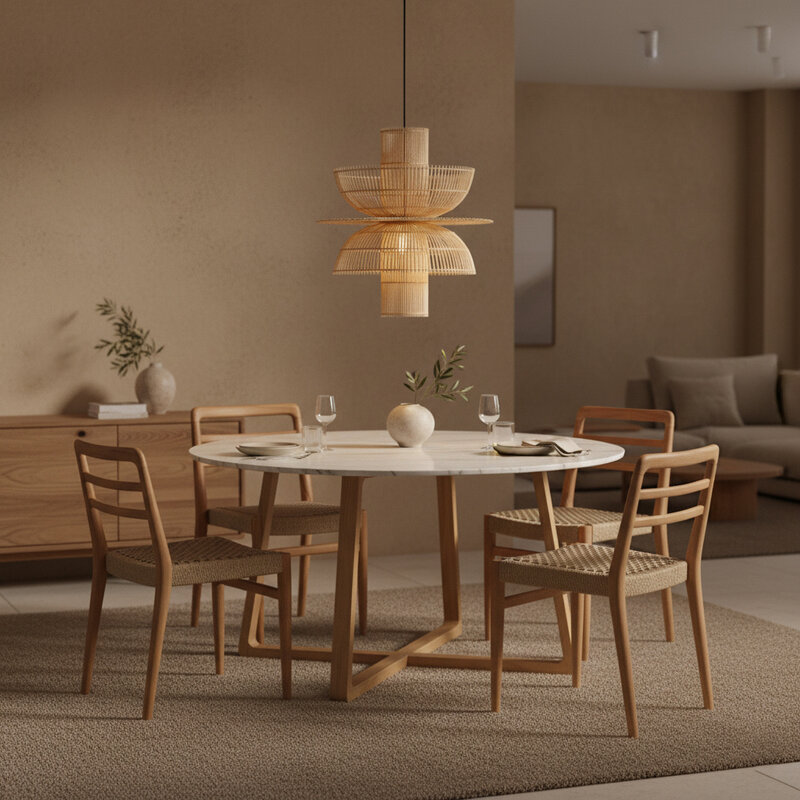 Raw Materials-collectie Saturn rotan hanglamp - Ø 65x63 cm