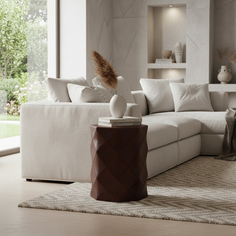 Raw Materials-collectie Pacific mangohouten kruk/bijzettafel Tonga