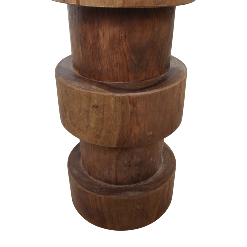 Raw Materials-collectie Forma teakhouten barkruk Totoma naturel