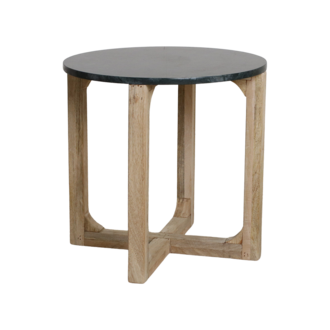 Raw Materials Marmeren bijzettafel rond - groen