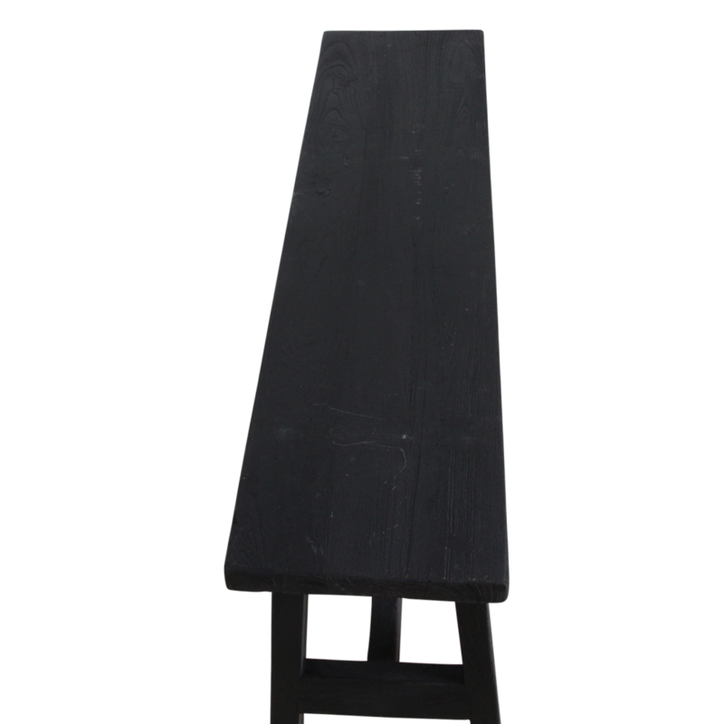 Raw Materials-collectie Zwarte  "bus stop"  bankje large - 85x20x50 cm