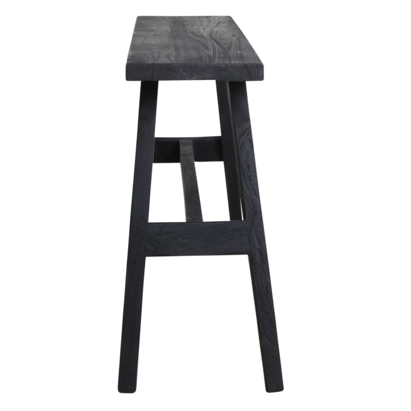 Raw Materials-collectie Zwarte  "bus stop"  bankje large - 85x20x50 cm