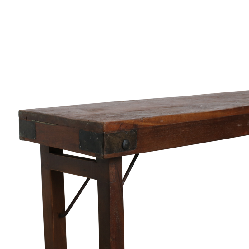 Raw Materials-collectie Inklapbare eetkamerbank - FSC-gerecycled hout -160 cm