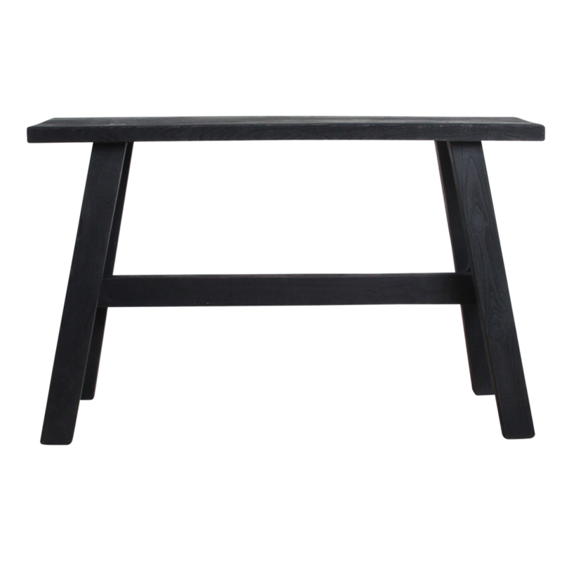 Raw Materials-collectie Zwarte  "bus stop"  bankje large - 85x20x50 cm