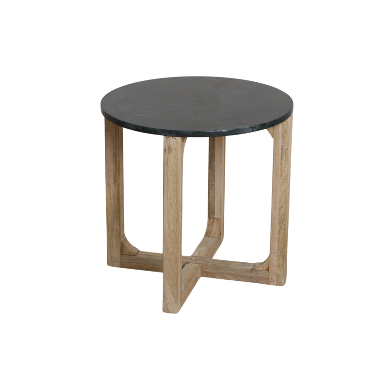 Raw Materials-collectie Marmeren bijzettafel rond - groen