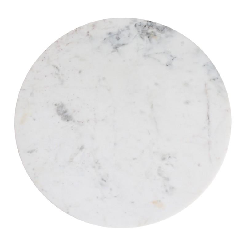 Raw Materials-collectie Marmeren bijzettafel rond - wit