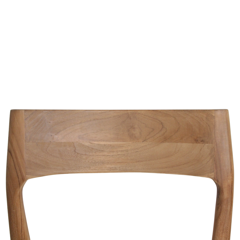 Raw Materials-collectie Freya teakhouten eetkamerstoel créme