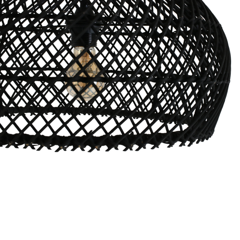 Raw Materials-collectie Maze rotan hanglamp zwart - Ø 42x36 cm