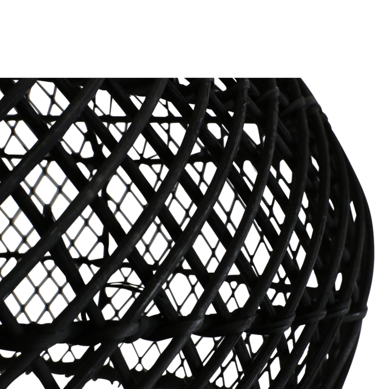 Raw Materials-collectie Maze rotan hanglamp zwart - Ø 42x36 cm