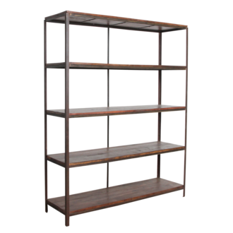 Raw Materials Factory ijzeren rek met FSC houten planken