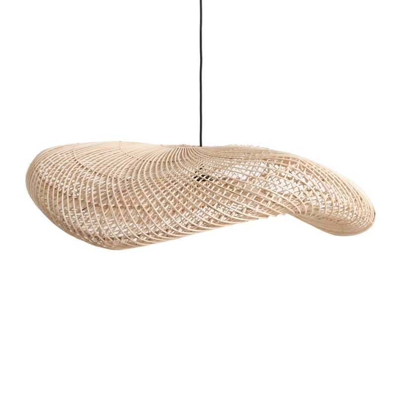 Raw Materials-collectie Wave  rotan hanglamp XL - Ø90x22 cm