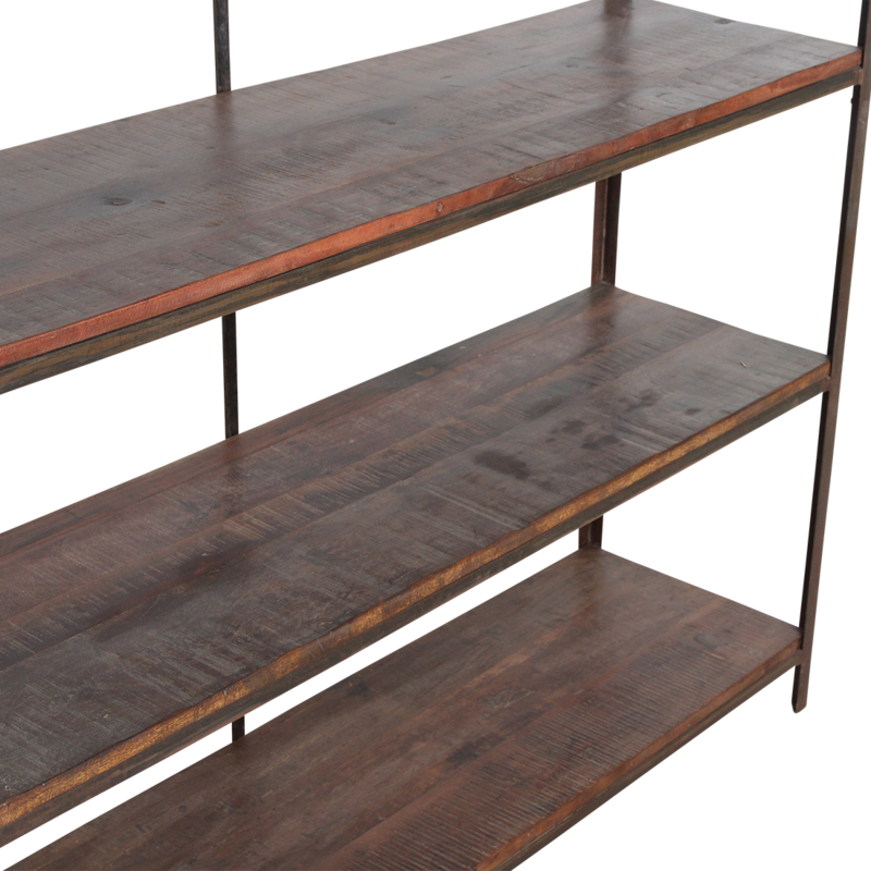 Raw Materials-collectie Factory ijzeren rek met FSC houten planken