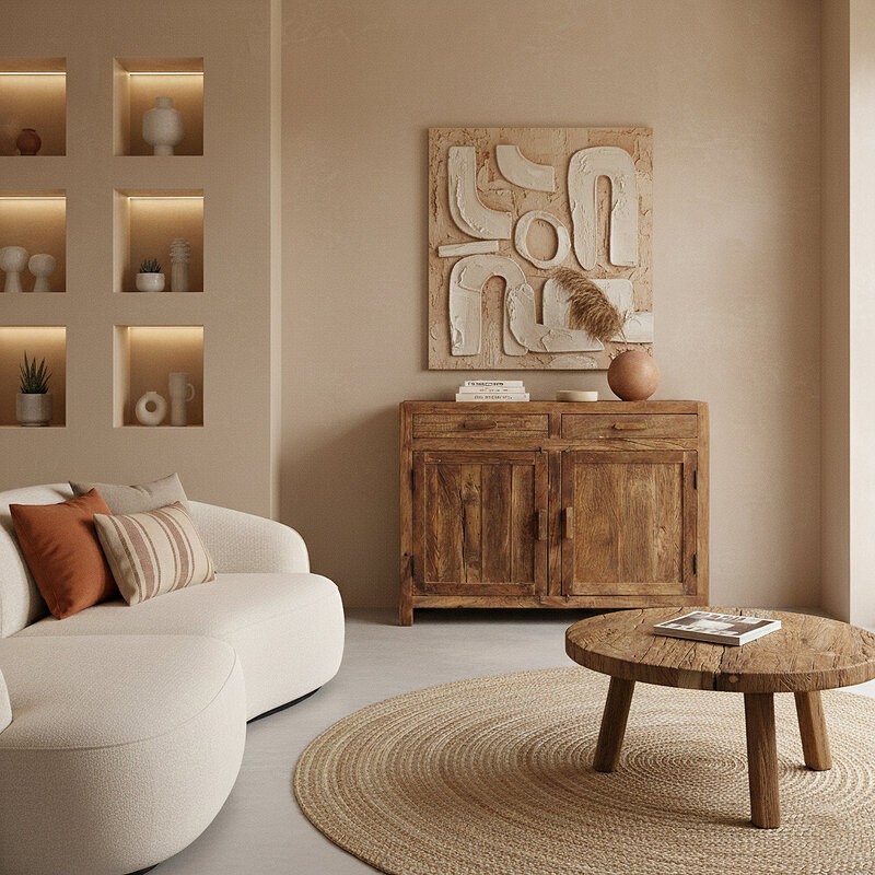 Raw Materials-collectie Farmwood dressoir met 2 deuren