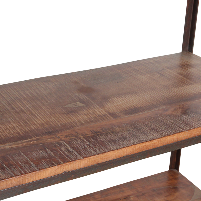 Raw Materials-collectie Factory hoge ijzeren rek met FSC houten planken