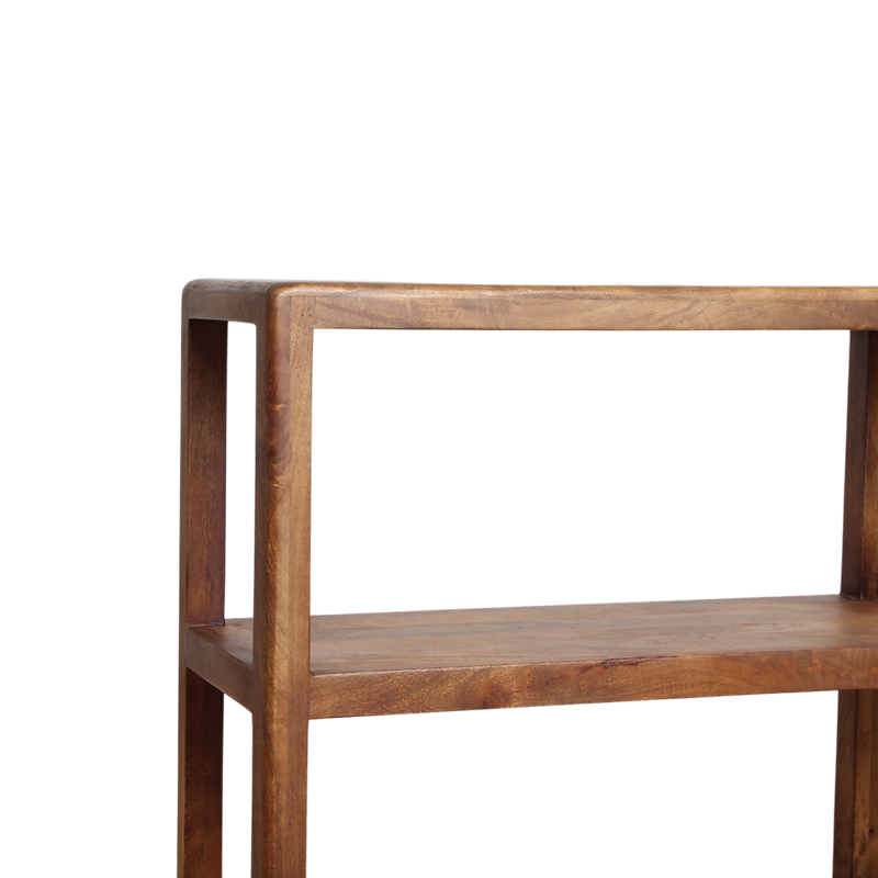 Raw Materials-collectie Bullnose mangohouten rek - 100x38x100 cm