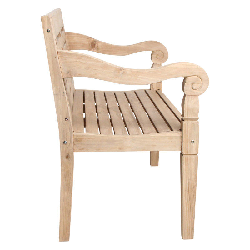 Raw Materials-collectie Boho teakhouten tuinbank