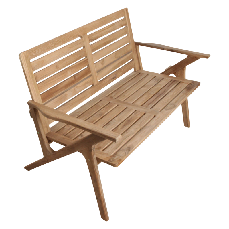 Raw Materials-collectie Odin teakhouten tuinbank