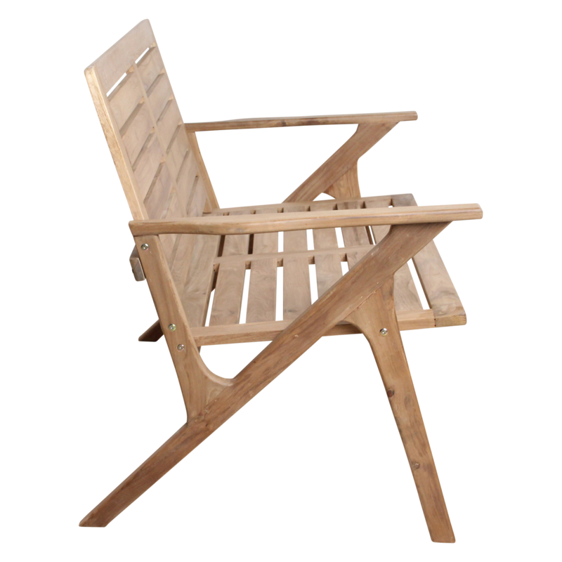 Raw Materials-collectie Odin teakhouten tuinbank