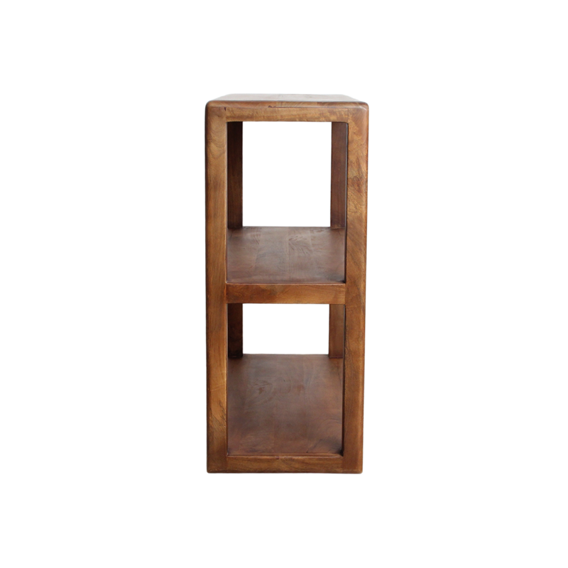 Raw Materials-collectie Bullnose mangohouten rek - 100x38x100 cm