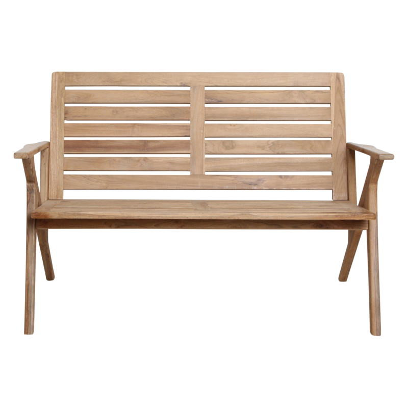 Raw Materials-collectie Odin teakhouten tuinbank