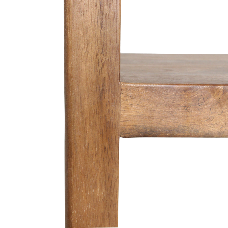 Raw Materials-collectie Bullnose mangohouten rek - 100x38x177 cm