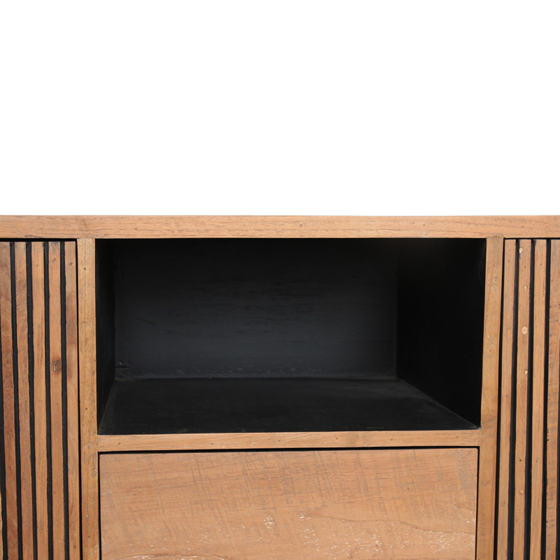 Raw Materials-collectie Rhythm teakhouten dressoir - 140x45x85 cm
