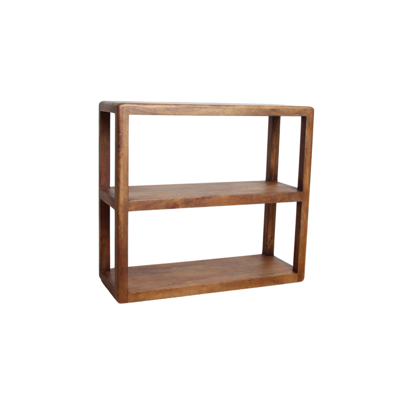 Raw Materials-collectie Bullnose mangohouten rek - 100x38x100 cm