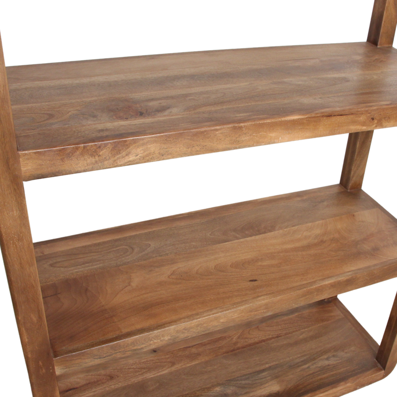 Raw Materials-collectie Bullnose mangohouten rek - 100x38x177 cm