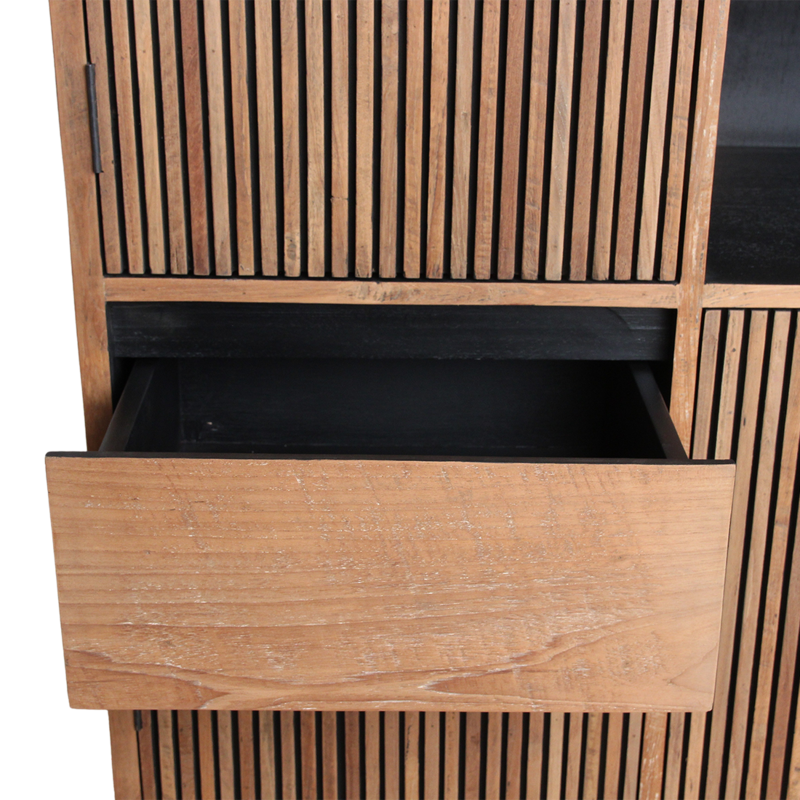 Raw Materials-collectie Rhythm teakhouten kast - 90x45x172 cm