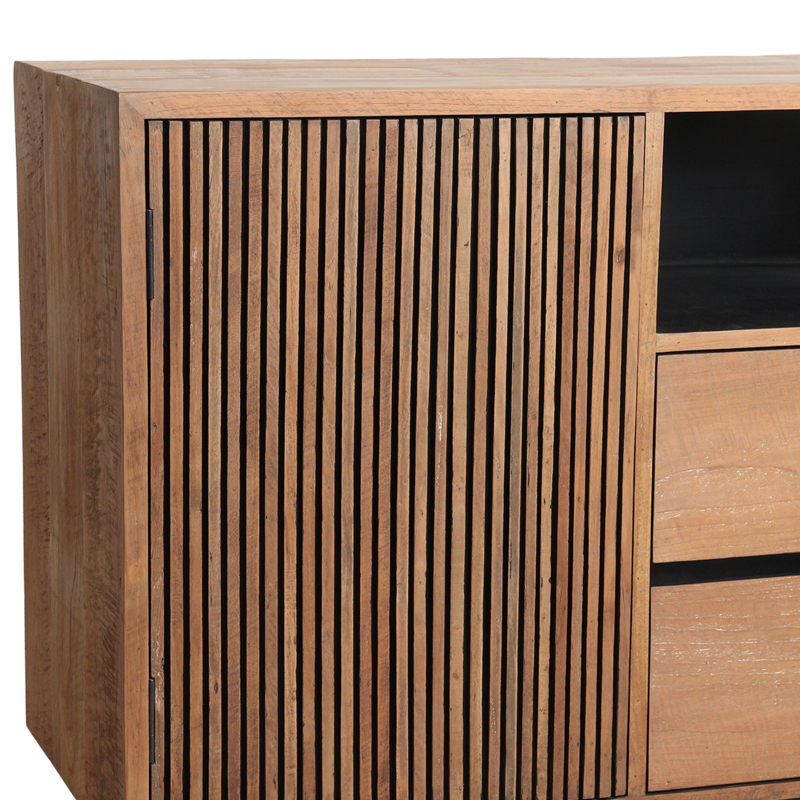 Raw Materials-collectie Rhythm teakhouten dressoir - 140x45x85 cm